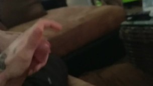 Massive cumshot solo male masturbation