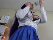 BLOOPERS for Masochist in Love Yuri Doki Doki Literature Club Omanko Vivi 13/16