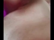 Fucking myself with multiple toys with DP and loud screaming and cumming
