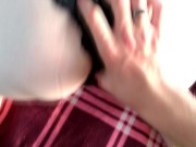 Redhead girl went on a picnic and showed her ass. Public sex in the park 2/16