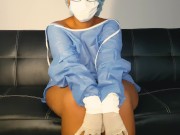 Horny nurse masturbating