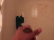 Young male busting BIG LOAD, thinking about ebony milf.