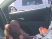 Beating My BBC in public  parking lot in Chicago on break Almost got caught