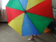 Sexy Playing With My Biiig Looong Umbrella!....Just For Youuuu!...