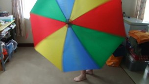 Sexy Playing With My Biiig Looong Umbrella!....Just For Youuuu!...