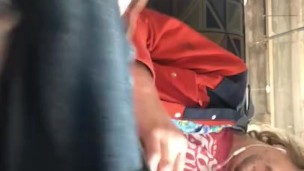 Mustached Grungy step bro cums hard on living room table