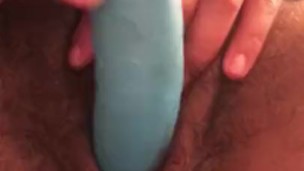 Trans boy uses 7 inch dildo to cum