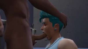 Public Toilet, Park Cruising 3 Hot guys fuck one twink - Sims 4 LuckySleazy