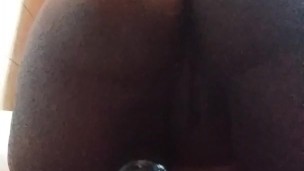 Ebony Does Anal With Dildo For The First Time