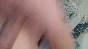 Transgirl Naked in Bed Teasing Asshole and Playing with Hard Clit