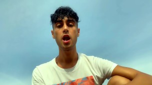 Drinking and swallowing cum of used condom by straight guy