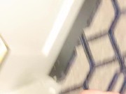 Listening to young couple in hotel while I cum in hallway 10/16