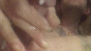 Jacking off hard, and I cum harder, my cock was sore for the next few days