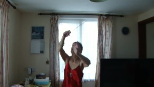 Sexy Dance With Incense...Watch Me Playing With It...Red Lingerie...
