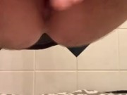 Solo male anal workout and CUM