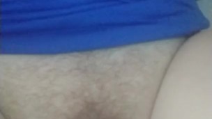 Little tease with big hairy pussy
