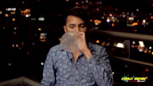 Camilo Brown Fucking a Condom Out In The Balcony Until He Cums Inside Of It