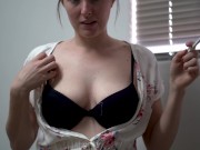 Young Milf Showing Tits While Smoking