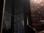 Cuckold ordered to piss outside all over himself and into his own mouth