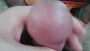 Tie with a string and masturbate