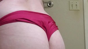 Slow strip tease before shower