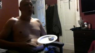 pigging out on snack cakes