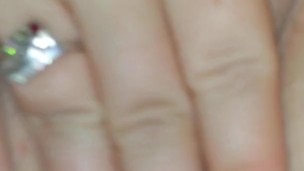 SEXY MILF plays with her hairy pussy