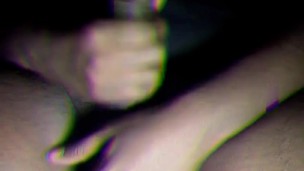 Black Cock Jerked Until Messy Orgasm