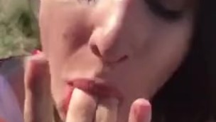 Cumming outside