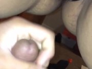 Sexy teen pisses on cock