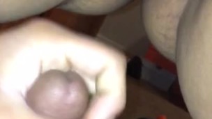Sexy teen pisses on cock