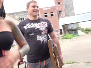 GERMAN SCOUT - TATTOO MODEL SNOWWHITE BEI ECHTEN STRASSEN CASTING GEFICKT 7/16