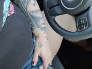 More parking lot playing with my fat pussy