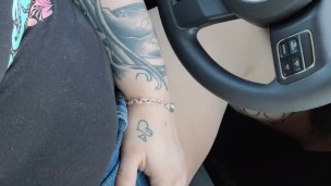 More parking lot playing with my fat pussy