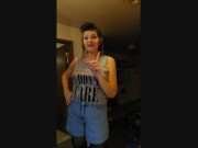 MILF  experiments with dick pump on her clit.. kinda weird but ha 1/16