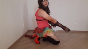 Russian tgirl Alina anal destroy