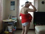 Rubbing My Body Sexy With A Shower Brush...In Red Sexy...LOOK At Me! :-)