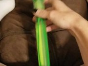 Fucking myself with a giant bubble wand
