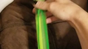 Fucking myself with a giant bubble wand