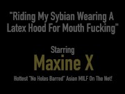 Asian Persuasion Maxine X Fucks Sybian Wearing Latex Hood For Face Fucking! 1/16