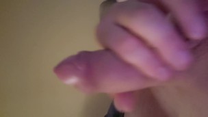 Stroking my shaved cock 