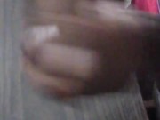 Stroking Cock in window