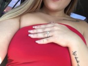 PUBLIC SQUIRTING ALL OVER DASHBOARD ON BUSY STREET 1/16