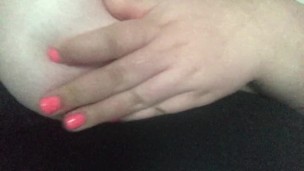 Playing with my big tits