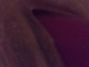 It’s raining out so had to play with my creamy pussy :)