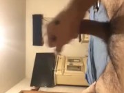  Me stroking my cock before work 