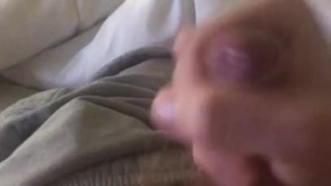 Jerking home alone. Cum on self