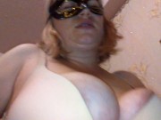 Отпервого лица, горячая жена с большой грудью и жопой прыгает на моем члене 14/16