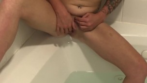 Sexy tatted cum shot