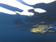 Public beach. Nude snorkeling / Underwater. Save the ocean and have fun! 16/16